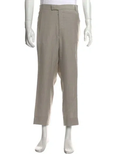 Pre-owned Hermes Wool Pants In Neutral