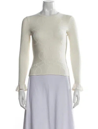 Pre-owned Hermes Wool Patterned Sweater In Neutral
