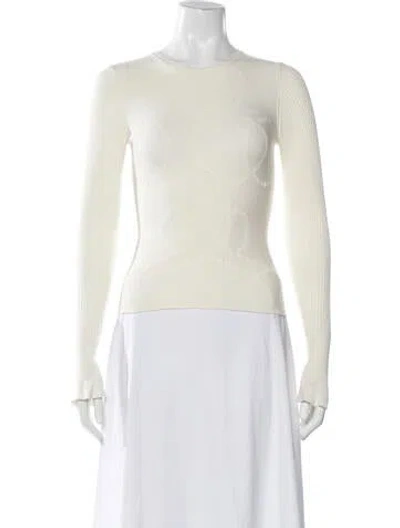 Pre-owned Hermes Wool Patterned Sweater In Neutral