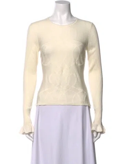 Pre-owned Hermes Wool Patterned Sweater In Neutrals