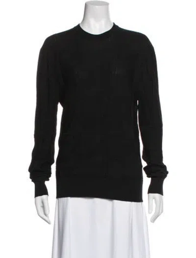 Pre-owned Hermes Wool Patterned Sweater W/ Tags In Black