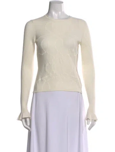 Pre-owned Hermes Wool Patterned Top In Neutral