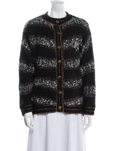 Pre-owned Hermes Wool Printed Jacket In Black