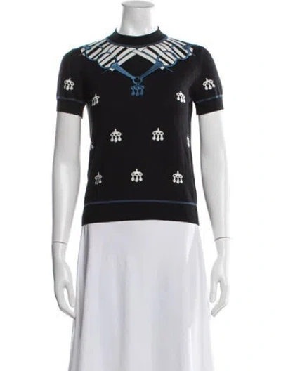 Pre-owned Hermes Wool Printed Sweater In Black