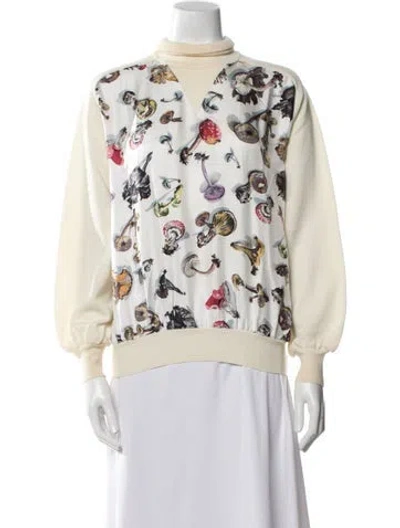 Pre-owned Hermes Wool Printed Sweater In Neutral