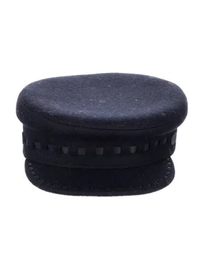 Pre-owned Hermes Wool Saint Malo Cap In Blue