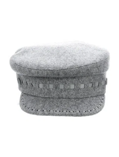 Pre-owned Hermes Wool Saint Malo Cap In Gray