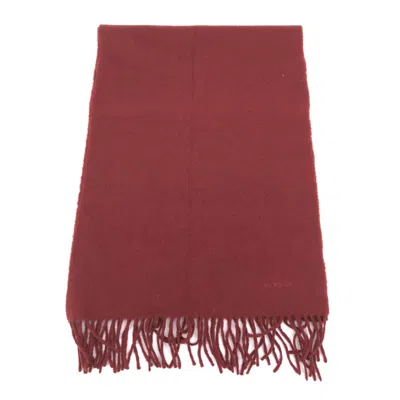 Pre-owned Hermes Hermès Wool Scarf In Deep Women's Burgundy () In Multi
