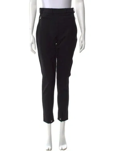 Pre-owned Hermes Wool Skinny Leg Pants In Black