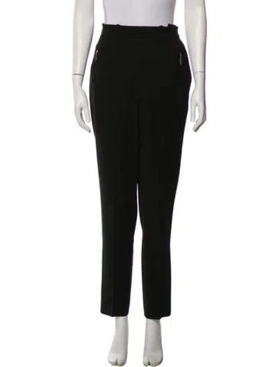 Pre-owned Hermes Wool Skinny Leg Pants In Black