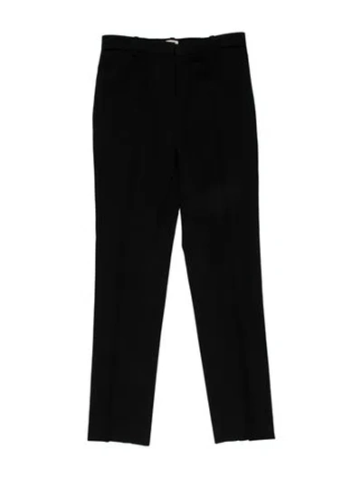 Pre-owned Hermes Wool Straight Leg Pants In Black