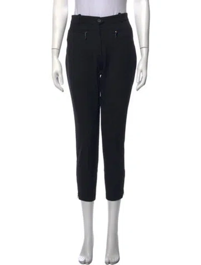 Pre-owned Hermes Wool Straight Leg Pants In Blue