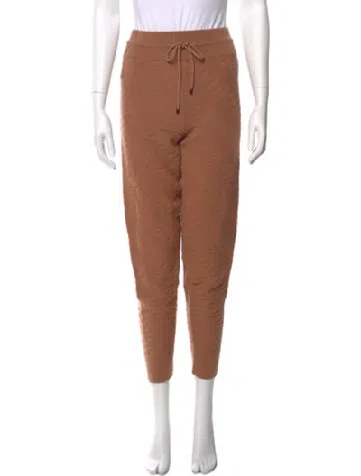 Pre-owned Hermes Wool Straight Leg Pants In Brown