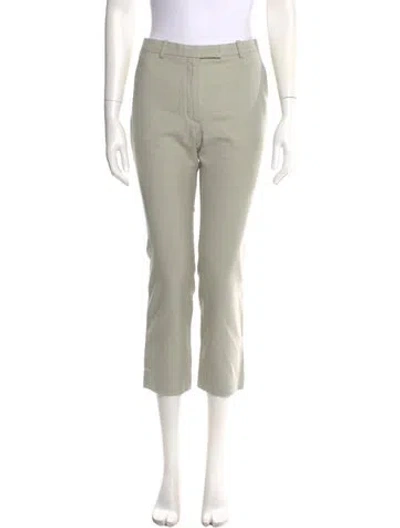 Pre-owned Hermes Wool Straight Leg Pants In Gray