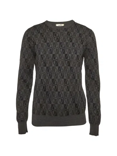 Pre-owned Hermes Wool Sweater In Gray