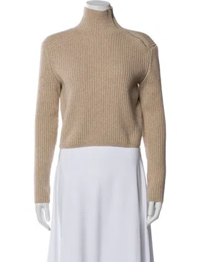 Pre-owned Hermes Wool Turtleneck Sweater W/ Tags In Neutral
