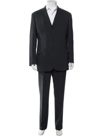 Pre-owned Hermes Wool Two-piece Suit Vest In Black
