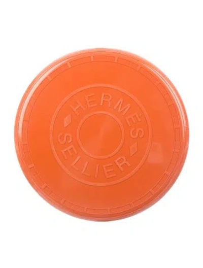 Pre-owned Hermes Wouf Disc Volant In Orange