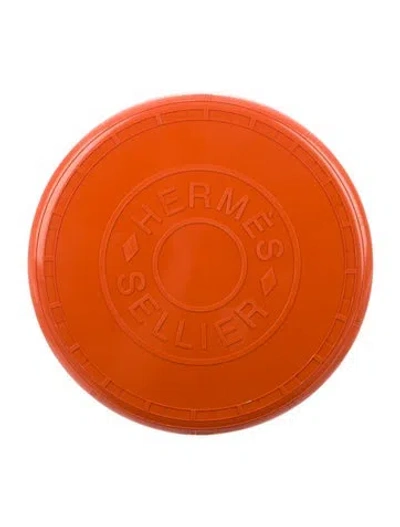 Pre-owned Hermes Wouf Disc Volant In Orange