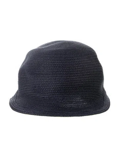 Pre-owned Hermes Woven Cap In Blue