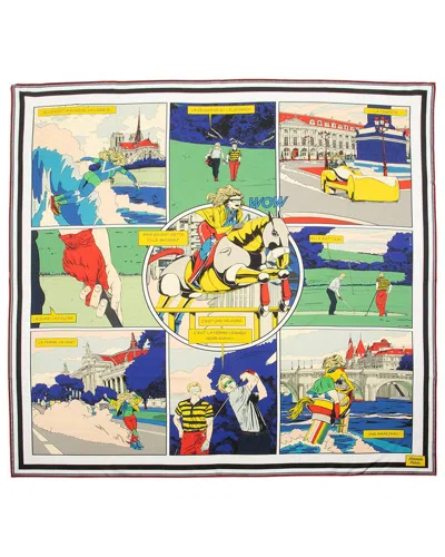 Pre-owned Hermes Hermès Wow Double Face Silk Scarf (authentic Pre-loved) In Multi