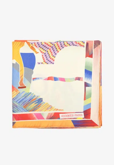 Hermes Wow Marble Silk Scarf In Multi