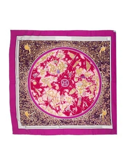 Pre-owned Hermes Www..com Silk Scarf In Purple