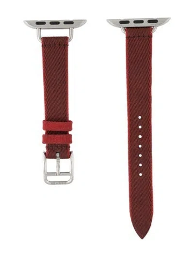 Pre-owned Hermes X Apple 13mm Watch Strap In Red