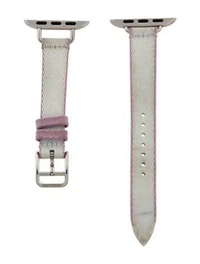 Pre-owned Hermes X Apple 13mm Watch Strap In White