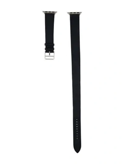Pre-owned Hermes X Apple 20mm Double Tour Watch Strap In Black