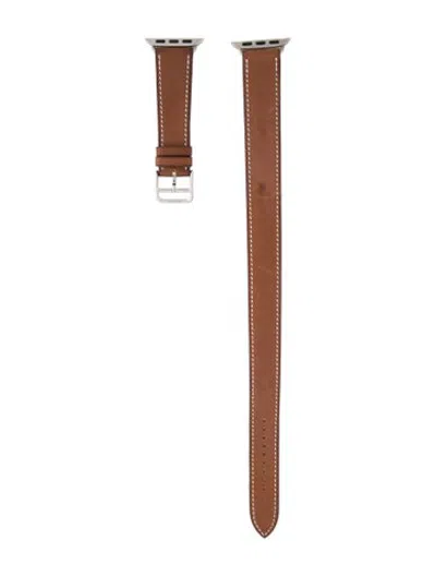 Pre-owned Hermes X Apple 20mm Double Tour Watch Strap In Brown