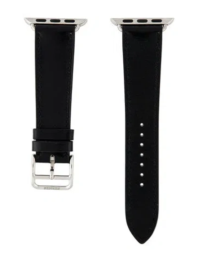 Pre-owned Hermes X Apple 20mm Single Tour Watch Strap In Black
