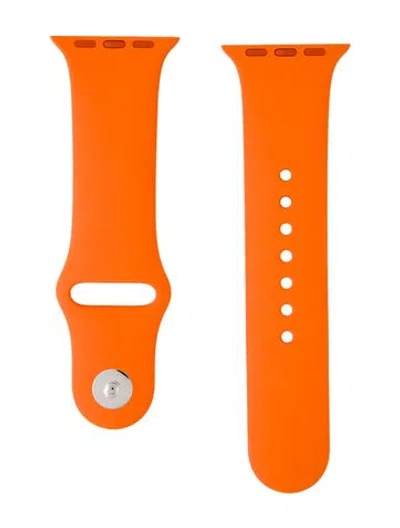 Pre-owned Hermes X Apple 20mm Watch Strap In Orange