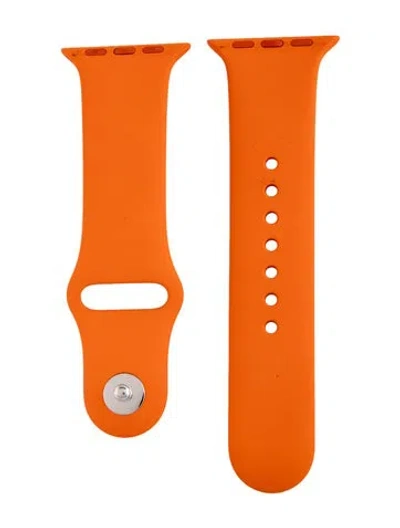 Pre-owned Hermes X Apple 20mm Watch Strap In Orange
