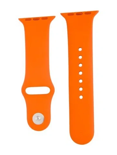Pre-owned Hermes X Apple 20mm Watch Strap In Orange