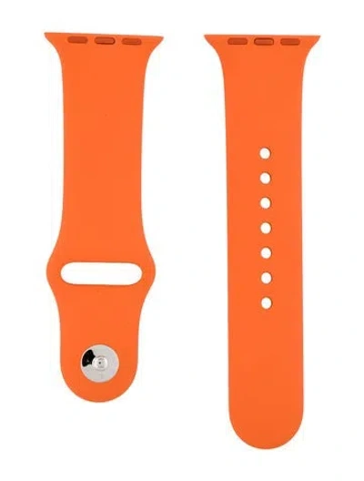 Pre-owned Hermes X Apple 21mm Sport Strap In Orange