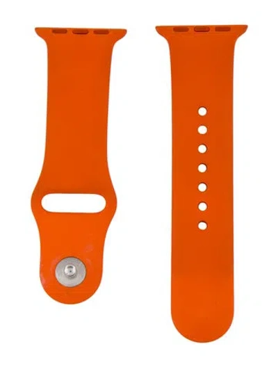 Pre-owned Hermes X Apple 21mm Sport Strap In Orange