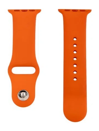 Pre-owned Hermes X Apple 21mm Sport Strap In Orange