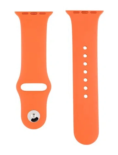 Pre-owned Hermes X Apple 21mm Strap In Orange