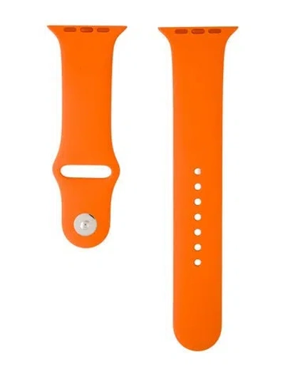 Pre-owned Hermes X Apple 21mm Strap In Orange