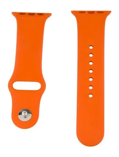 Pre-owned Hermes X Apple 21mm Strap In Orange
