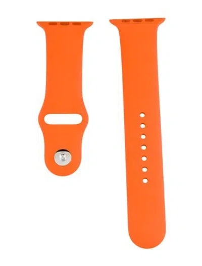 Pre-owned Hermes X Apple 21mm Watch Strap In Orange