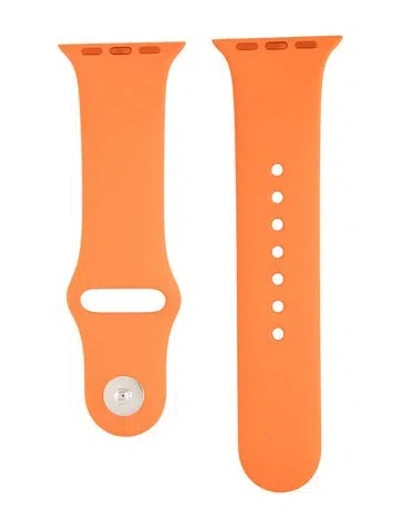 Pre-owned Hermes X Apple 21mm Watch Strap In Orange