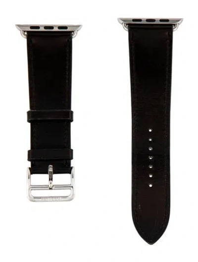 Pre-owned Hermes X Apple 23mm Single Tour Watch Strap In Black