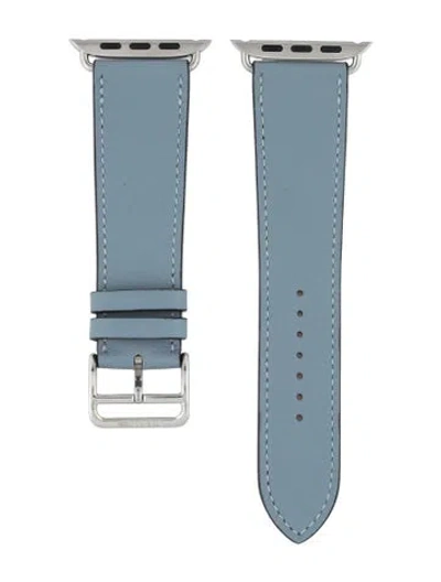 Pre-owned Hermes X Apple 23mm Single Tour Watch Strap In Blue