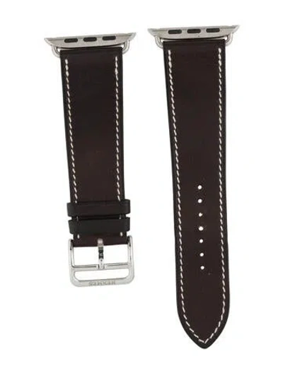 Pre-owned Hermes X Apple 23mm Single Tour Watch Strap In Brown