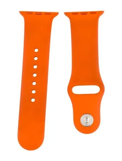 Pre-owned Hermes X Apple 38mm Watch Strap In Orange
