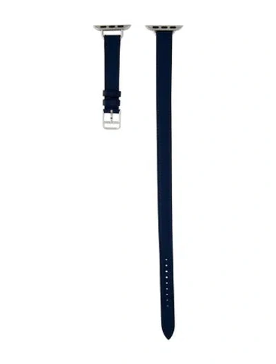 Pre-owned Hermes X Apple Double Tour 14mm Watch Strap In Blue