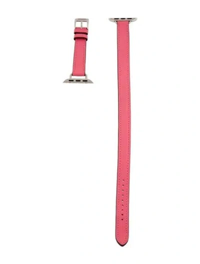 Pre-owned Hermes X Apple Double Tour Leather 13mm Watch Strap In Pink