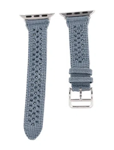 Pre-owned Hermes X Apple Neo Tricot Watch In Blue